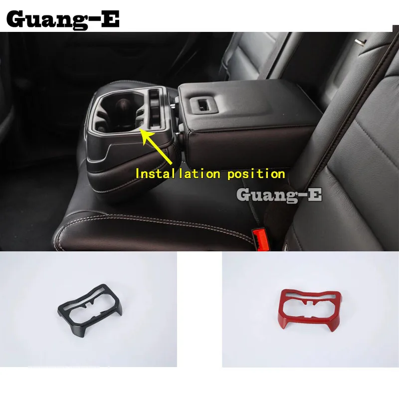 

Car Cover Trim Rear Back Center Console Cup Holder Gear Box Frame Armrest 1pcs For Jeep Wrangler JL 2018 2019 2020