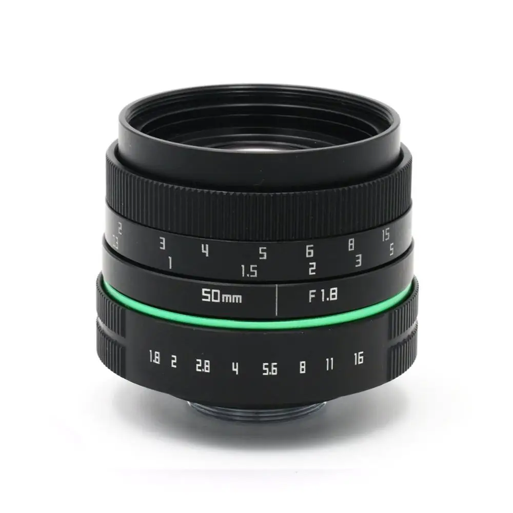 Металлический Мини-объектив Newyi Green 50 мм F1.8 с большой апертурой для Sony E mount Camera A6000