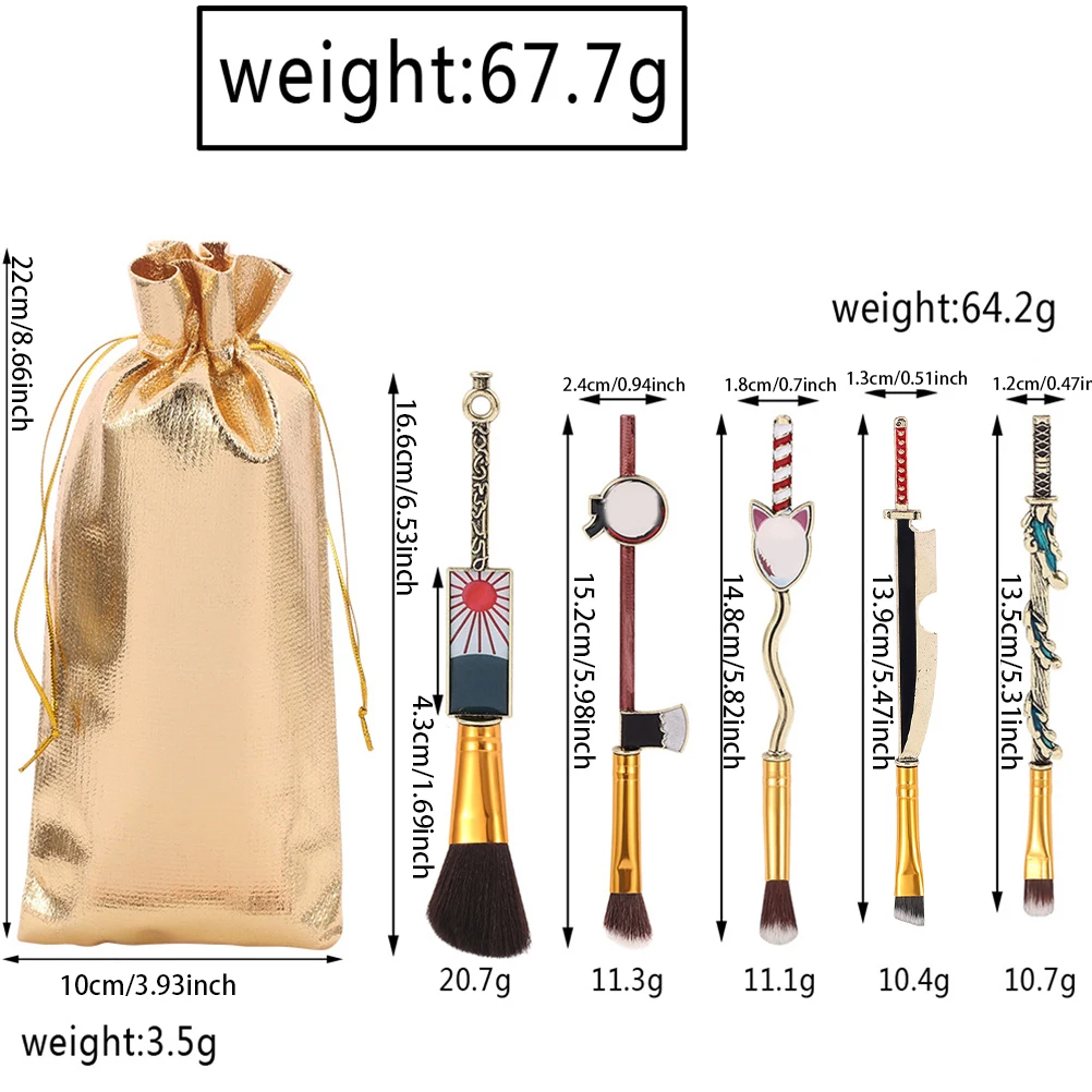 Набор кистей для макияжа 5 шт. | Красота и здоровье