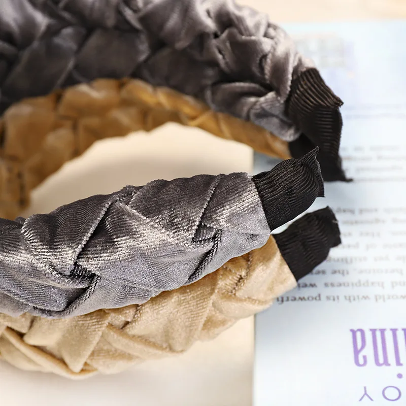 2019 Vintage Pigtail Hair Bands For Women Velvet Headband Accessories Girls opaska do wlosow diademas haar accessoires |