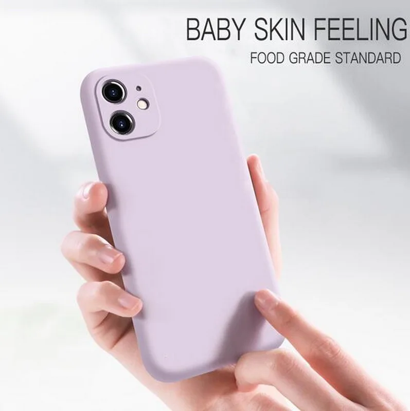 

For iPhone 11 12 Pro SE 2 Case Luxury Original Silicone Full Protection Soft Cover For iPhone X XR 11 XS Max 7 8 6 6s Phone Case