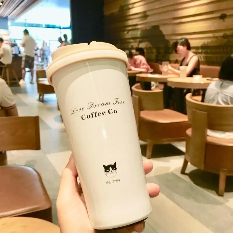 

Stainless Steel Coffee Cup Simple Easy Cup Personalized Mug Portable Office Business Women and Men Cute Water Cup Thermos
