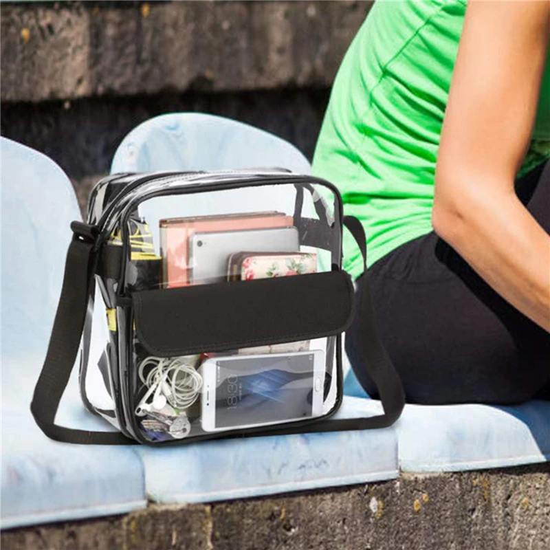 

Прозрачная женская сумка-мессенджер из ПВХ, тоут для путешествий, покупок, для спортзала, пляжа, сумка для хранения, Женская сумочка на одно ...