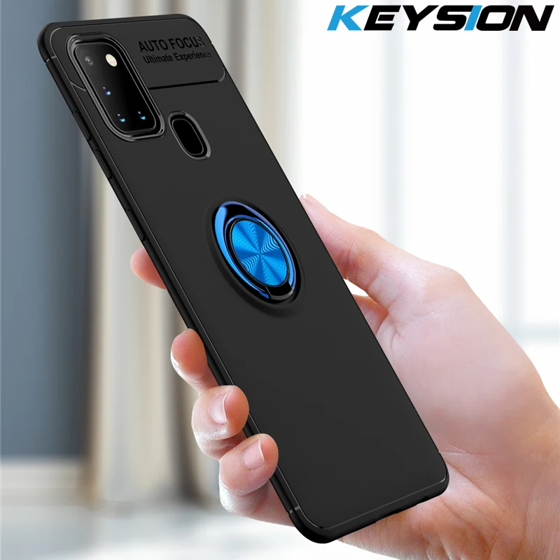 Чехол KEYSION с металлическим кольцом для Samsung A21S A41 A31 A21 A11 A01 A51 A71 стандартный