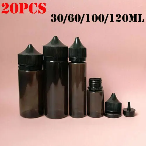 20 шт. прозрачные разноцветные контейнеры для масла с черными и белыми