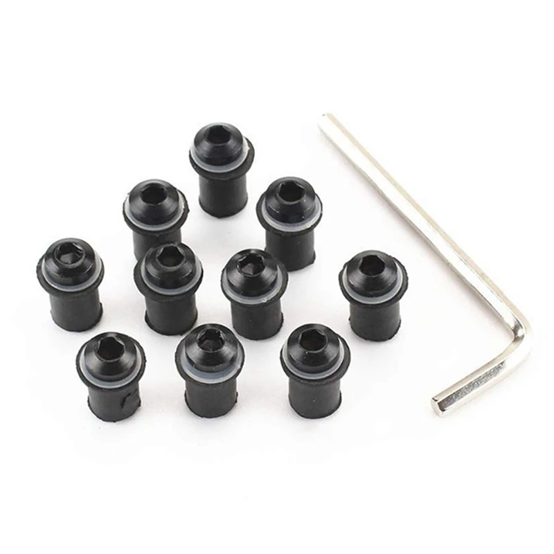 

A 10Pcs/Set M5 5mm Motorcycle Windscreen Windshield Bolt Screw Kit Motorbike Fairing Mounting For Kawasaki Suzuki
