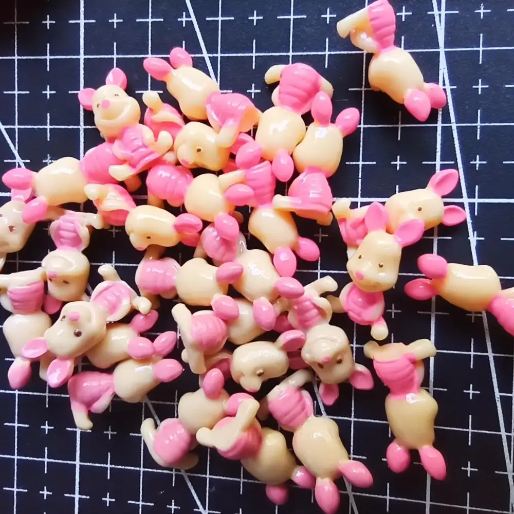 1 шт./лот смоляные Твердые розовые поросенки Мультяшные 16 мм сказочный сад гном
