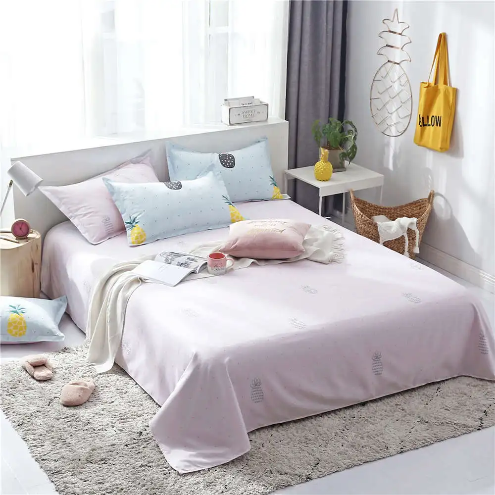 Комплект постельного белья покрывала с рисунком ананаса для взрослых и детей