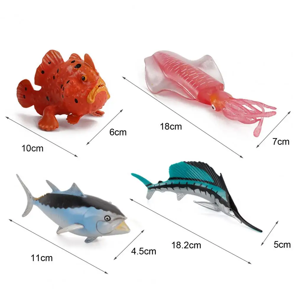 

1 Set Animal Model Simulation Solid PVC Marine Animal Mold Toy for Kids Educational Toys for Children Seabed Animal Gift Box Set