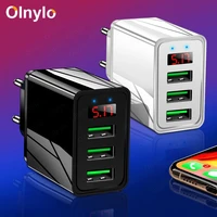olnylo quick charge 3 0 usb charger for iphone 11 x xiaomi samsung huawei 5v 3a digital display fast charging wall phone charger