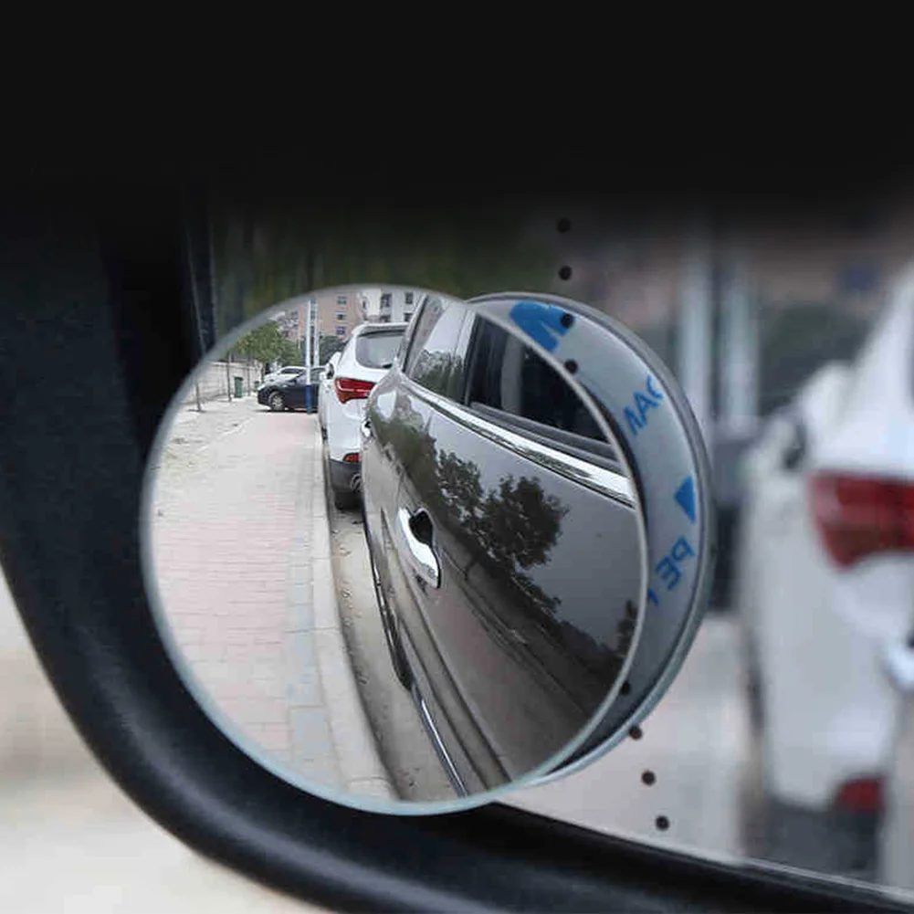1 Pair 360 Degree Rotation Safety Parking Round Waterproof Blind Spot Mirror Auxiliary For Cars Rear View Wide Angle Durable | Автомобили