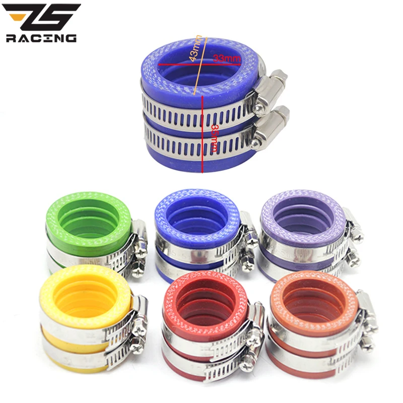 

ZS Racing For 21 24 26 28 30mm OKO KEIHIN KOSO PE 28 30mm Motorcycle Pit Dirt Bike Carburetor Rubber Adapter Inlet Intake Pipe