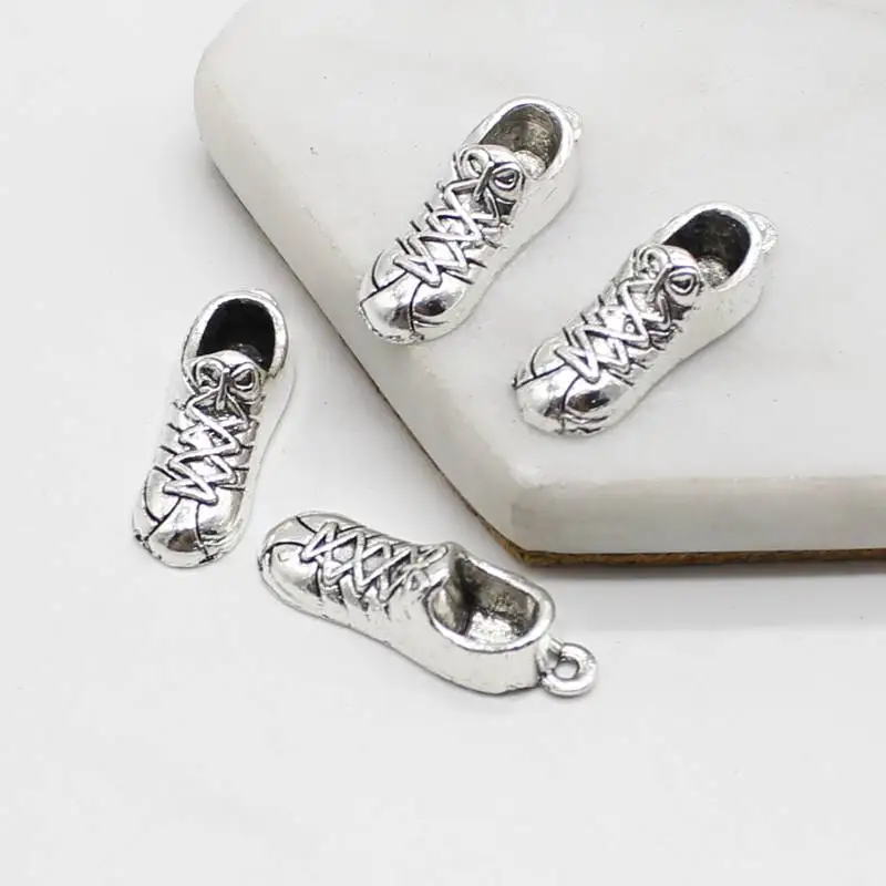 

5 шт кроссовки Шарм Кулон античный серебряный сплав ювелирных изделий Diy аксессуары
