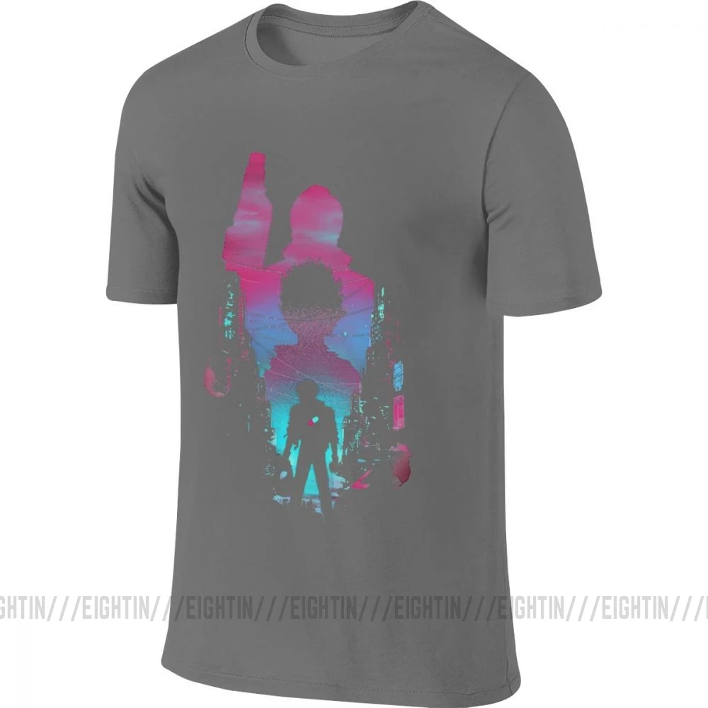 И теперь вы босс слишком Акира футболка мужские хлопковые футболки Kaneda Vaporwave спереди сзади две стороны футболка с коротким рукавом топы большого размера - Цвет: Темно-серый