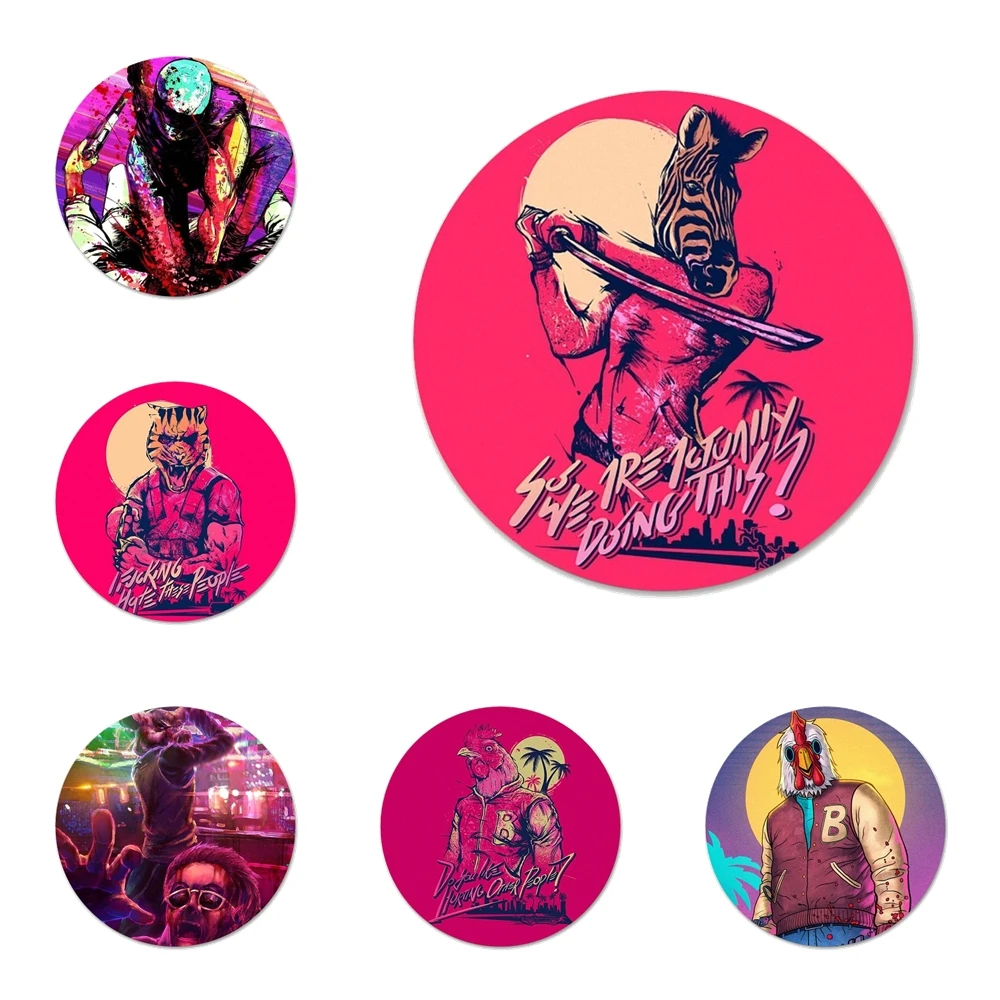 Hotline Miami 2 Wrong Number on Steam Owl Icons Pins Badge Decoration Brooches Metal Badges For Clothes Backpack Decoration