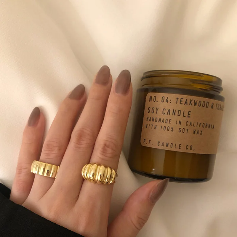 Винтажные минималистский круассан волос ошибка прилив Bump Открытый 14k золотые