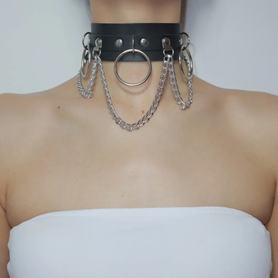 Сексуальный панк с заклепками в форме сердца альтернативный металлический