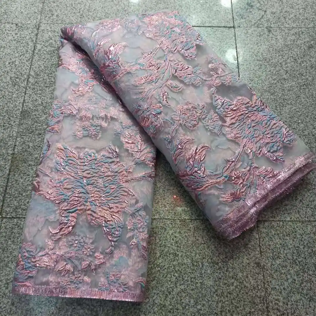 Новый дизайн жаккардовая французская нигерийская кружевная ткань Высокое