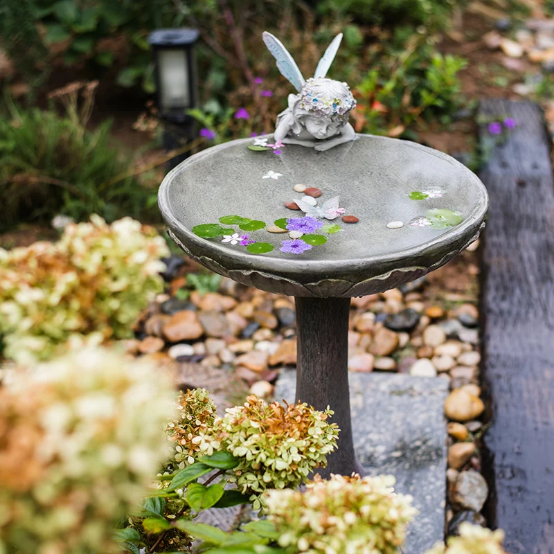 

Zq украшение для птиц и еды, Винтажный Кубок, цветочный горшок, садовый двор, вилла, декоративная раковина