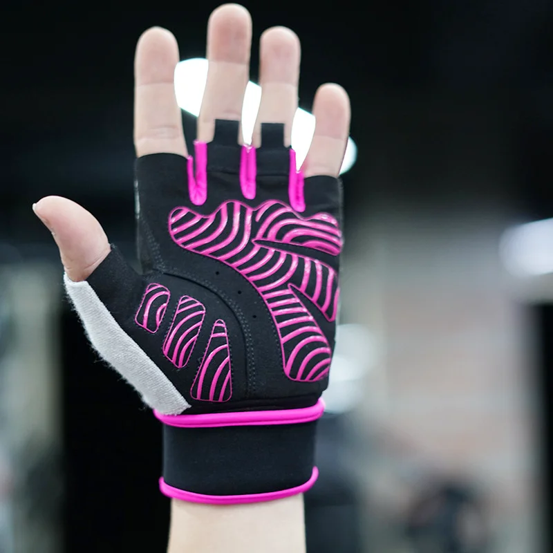 Перчатки для занятий спортом на открытом воздухе, мужские и мужские спортивные дышащие Нескользящие тренировочные перчатки с открытыми па...