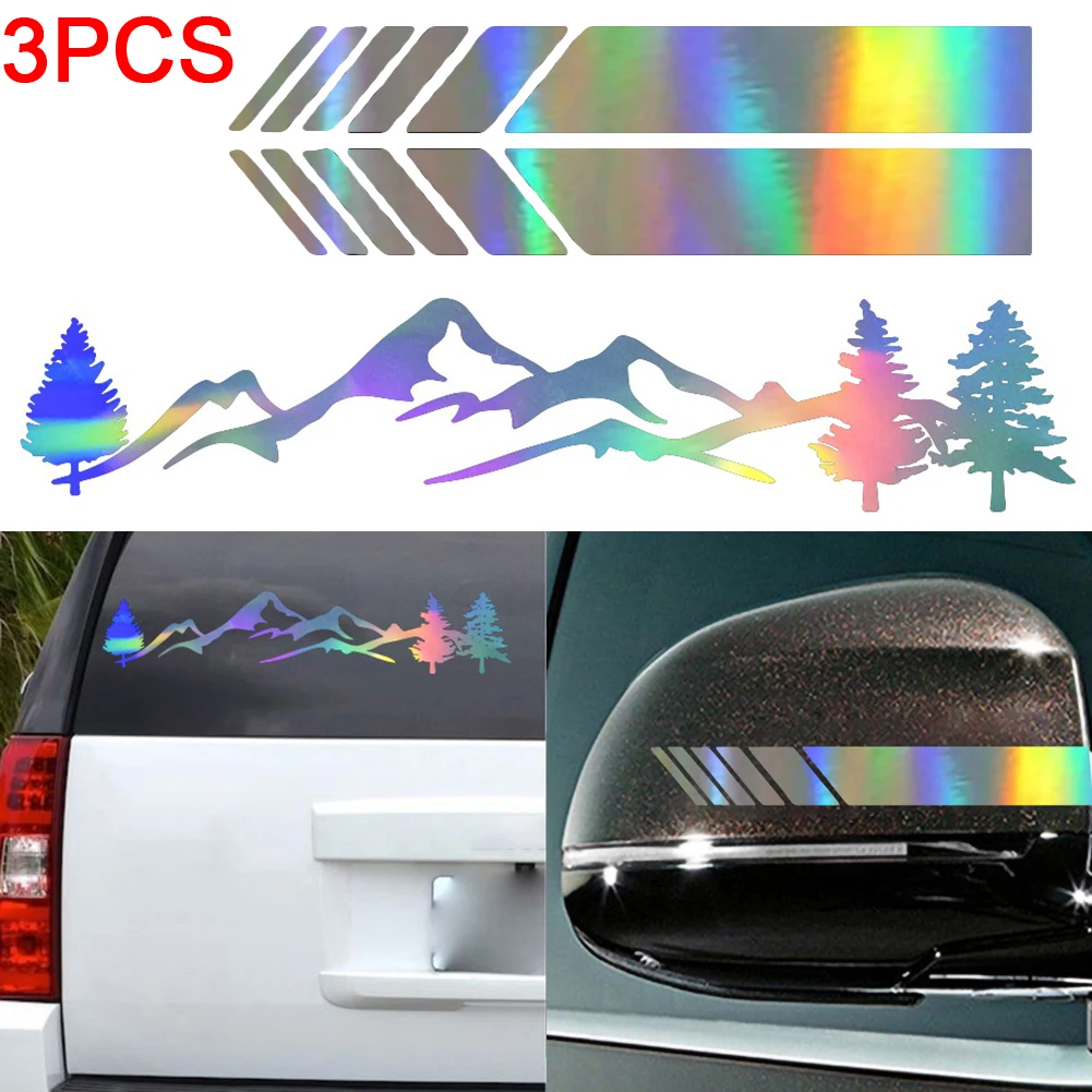 Автомобильная обесцвечивающая наклейка цветная обертка горная дерево лес