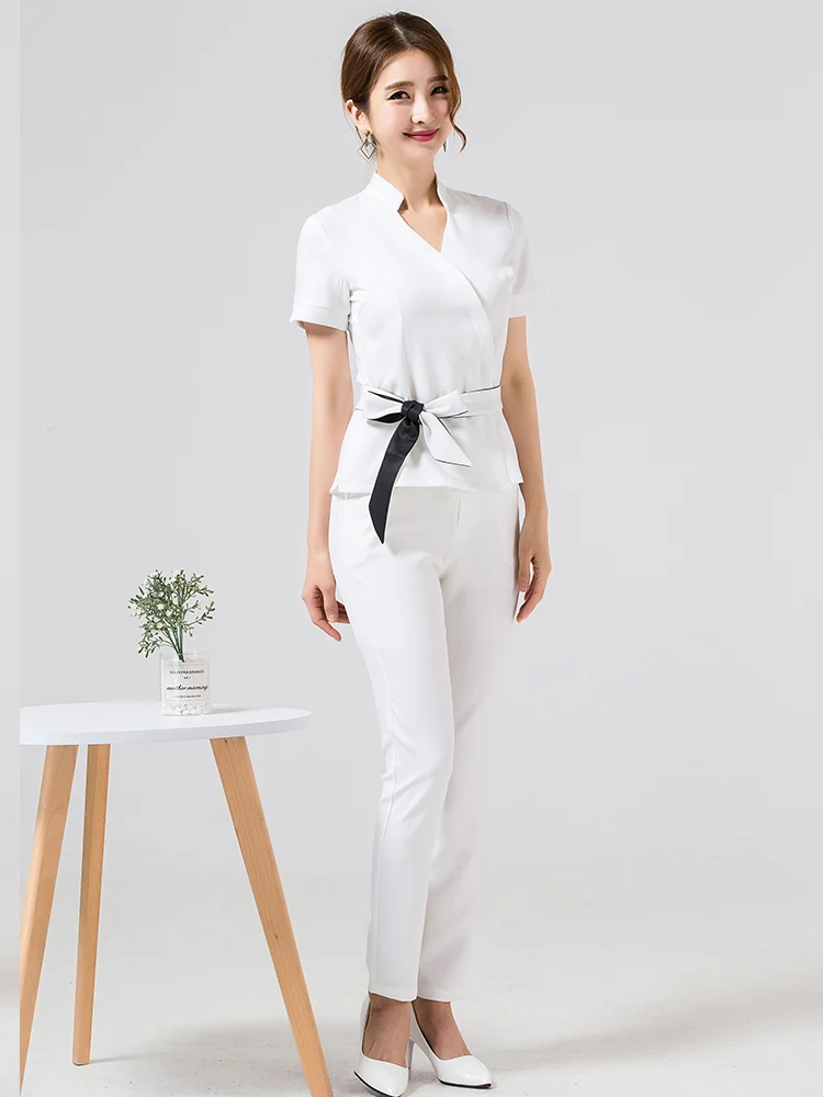 Spa uniform for beauty salon the cosmetologist thai massage smocks work Beauty uniforms foot bath technician costume |