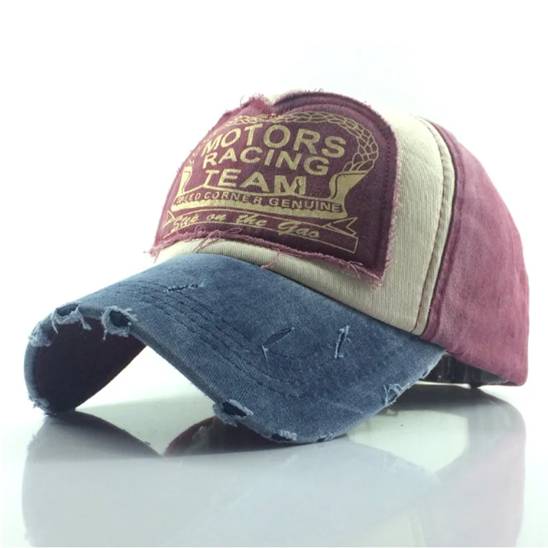 Бейсболка с надписью в стиле ретро из потертого хлопка Snapback кепка для мужчин и