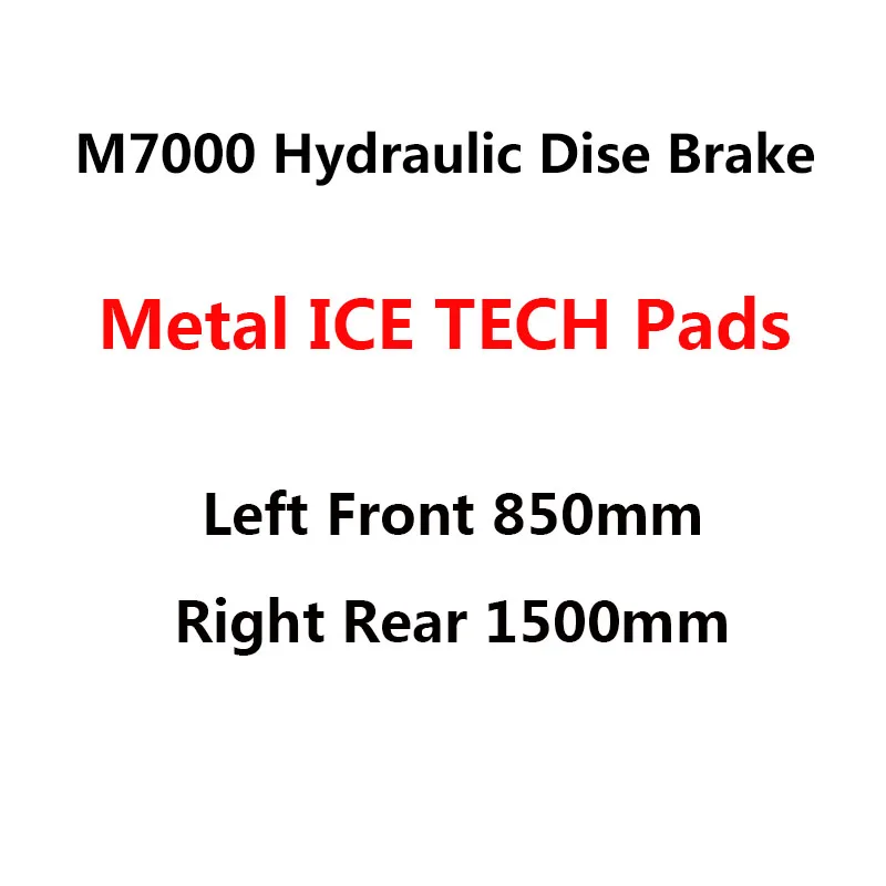 Metal ICE TECH Pads Shimano SLX M7000 M7100 гидравлических дисковых тормозных колодок ICE Tech для езды на горном велосипеде с 800/850 мм 1500/1600 мм MTB велосипед Запчасти - Цвет: Metal ICE TECH Pads