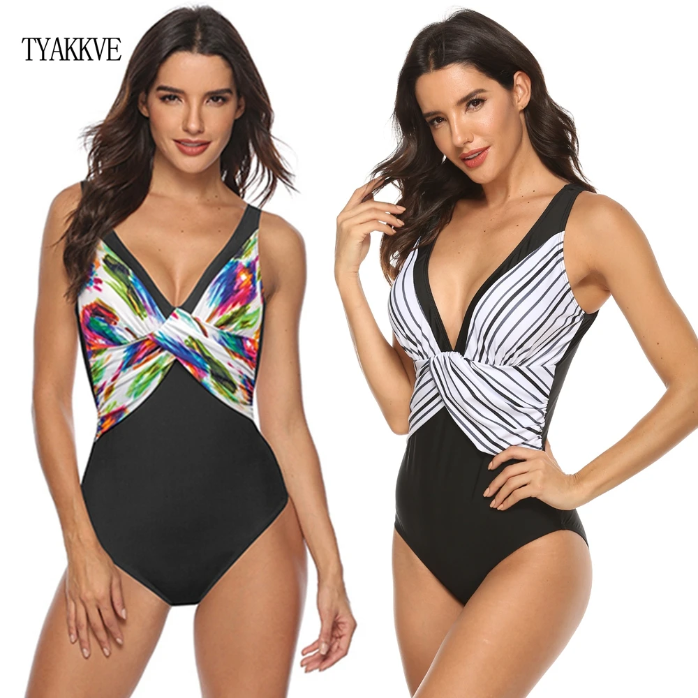 Пикантные размера плюс купальники Для женщин 2021 Одна деталь купальник черного