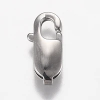 5pcs 316 stainless steel lobster claw clasps hooks polishing clasp end connectors for necklace bracelet diy jewelry making