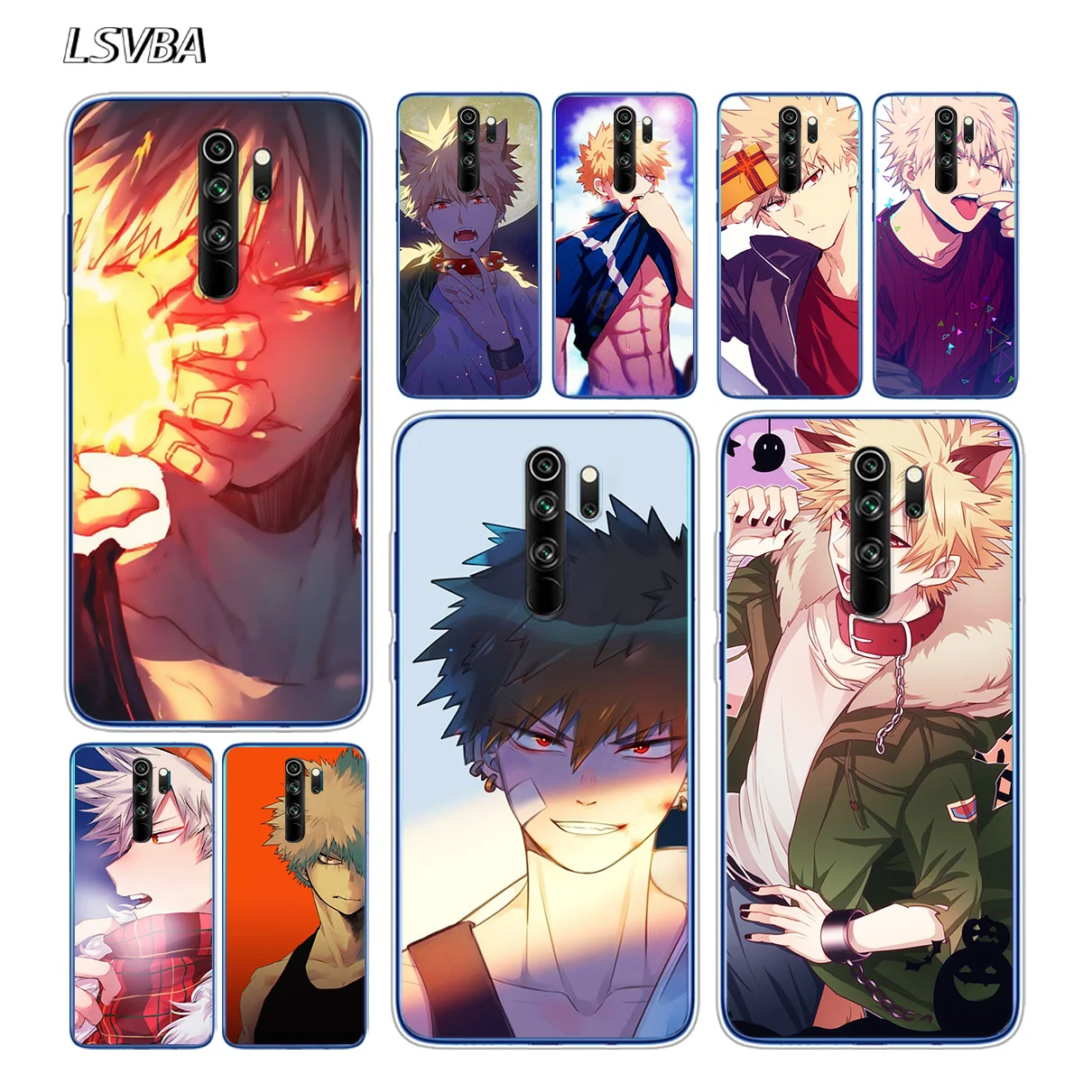 

Soft TPU Silicone Cover My Hero Academia Katsuki Bakugou For Xiaomi Redmi Note 9 9S 8T 8 7 6 5A 5 4X 4 Pro Max Phone Case
