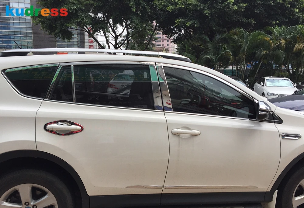 Отделка окна автомобиля из нержавеющей стали для TOYOTA RAV4 RAV 4 2013 2014 декоративная