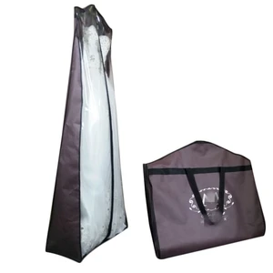 Пылезащитный чехол для свадебного платья, пылезащитный чехол для вечернего платья, подвесная двойная сумка для хранения одежды, Сумка с принтом логотипа