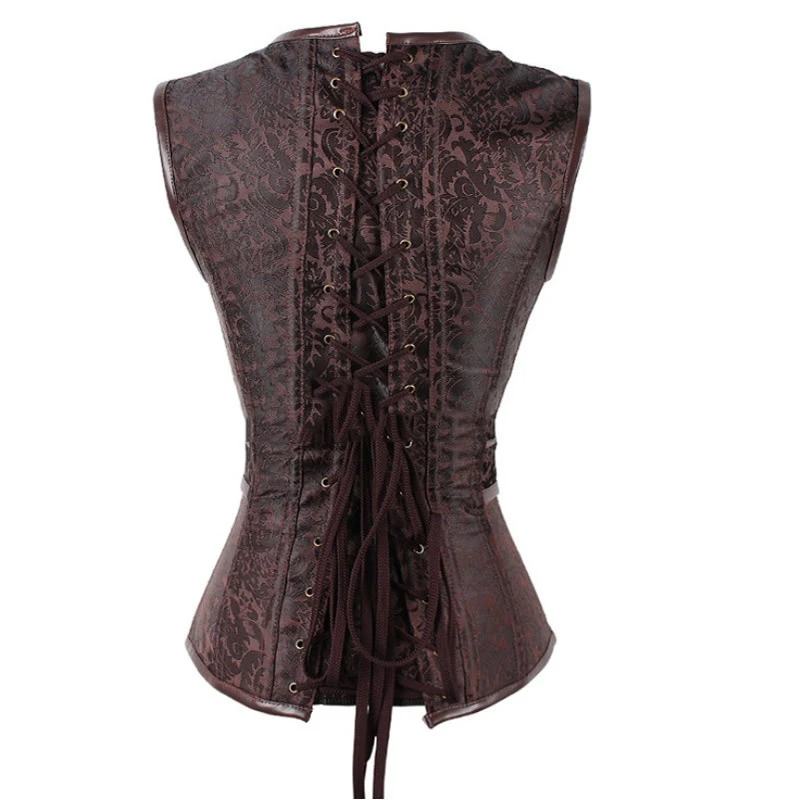 Корсет на молнии Женский пикантный корсет в готическом стиле с глубоким