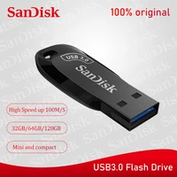 Двойной Флеш-накопитель SanDisk USB 3,0 USB флэш-накопитель CZ410 32 Гб 64 Гб 128 ГБ 256 ГБ флэш-накопитель флеш-накопитель черный U диск мини-флеш-накопитель...