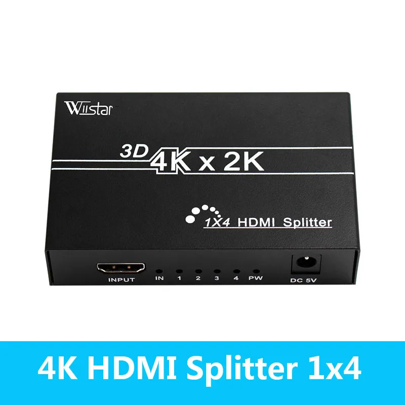 Переключатель HDMI 1X2 1X4 сплитый 1 в 2/4 сплиттер Full HD 1080p усилитель видео дисплей для