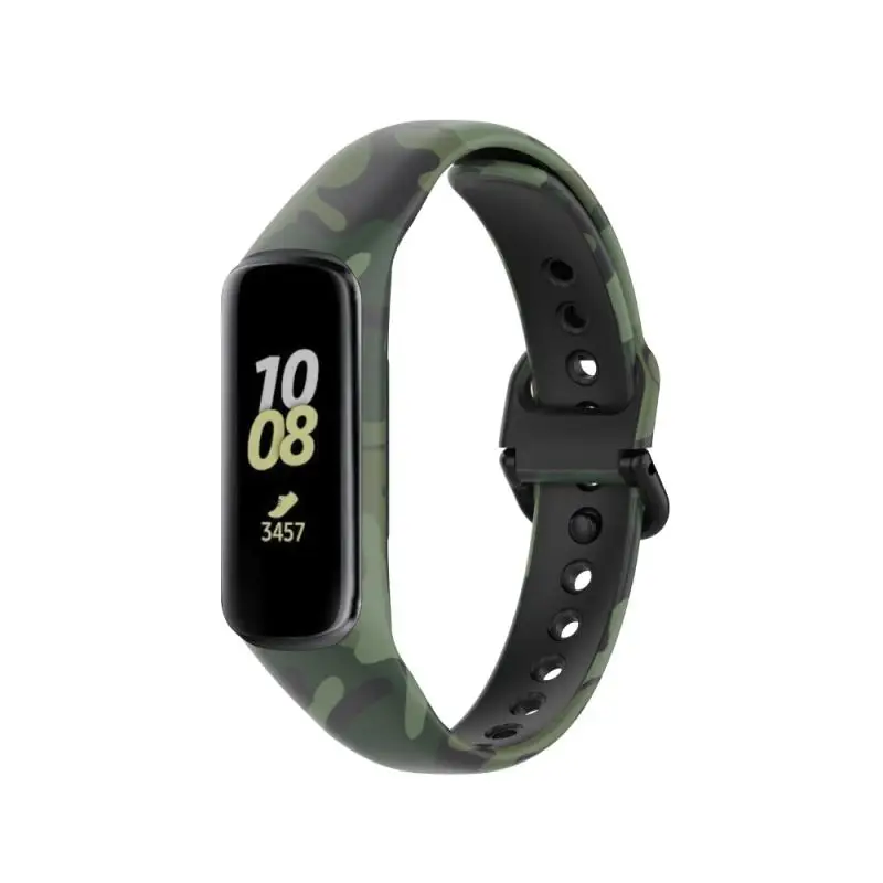 

Colorful Silicone Straps For Samsung Galaxy Fit 2 SM-R220 Printed Pattern Replacement Sweatproof Bracelet For Galaxy Sport Watch