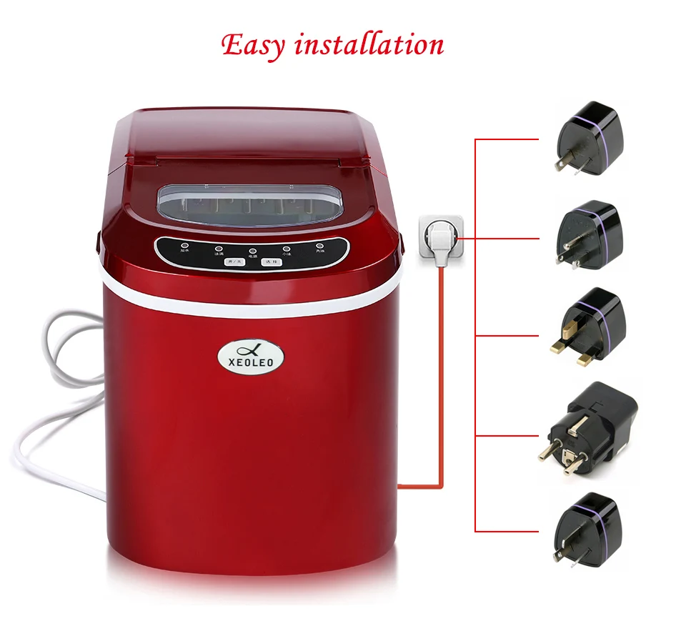 XEOLEO Mini Ice machine Electric Bullet cylindrical Ice Maker 12kg/24h Automatic Household Ice Making Machine For Milk Tea Shop