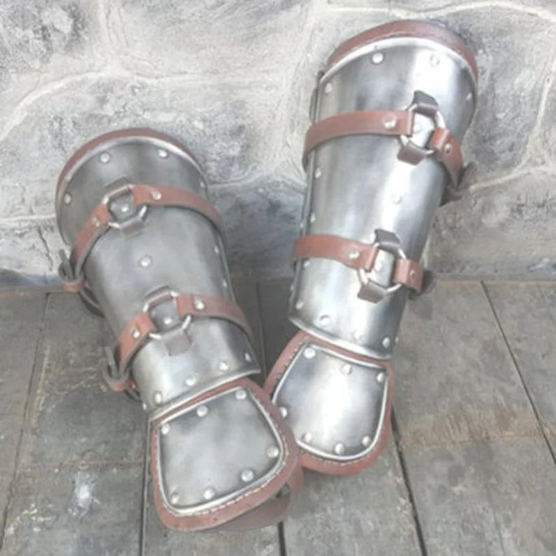 Средневековый стимпанк кожа наручей наручи Viking войны перчатку длинные перчатки