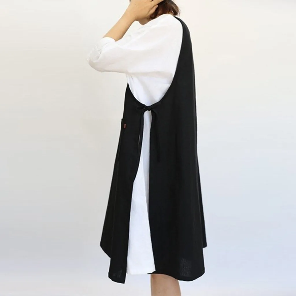 Платье женское повседневное без рукавов хлопковое льняное платье большого