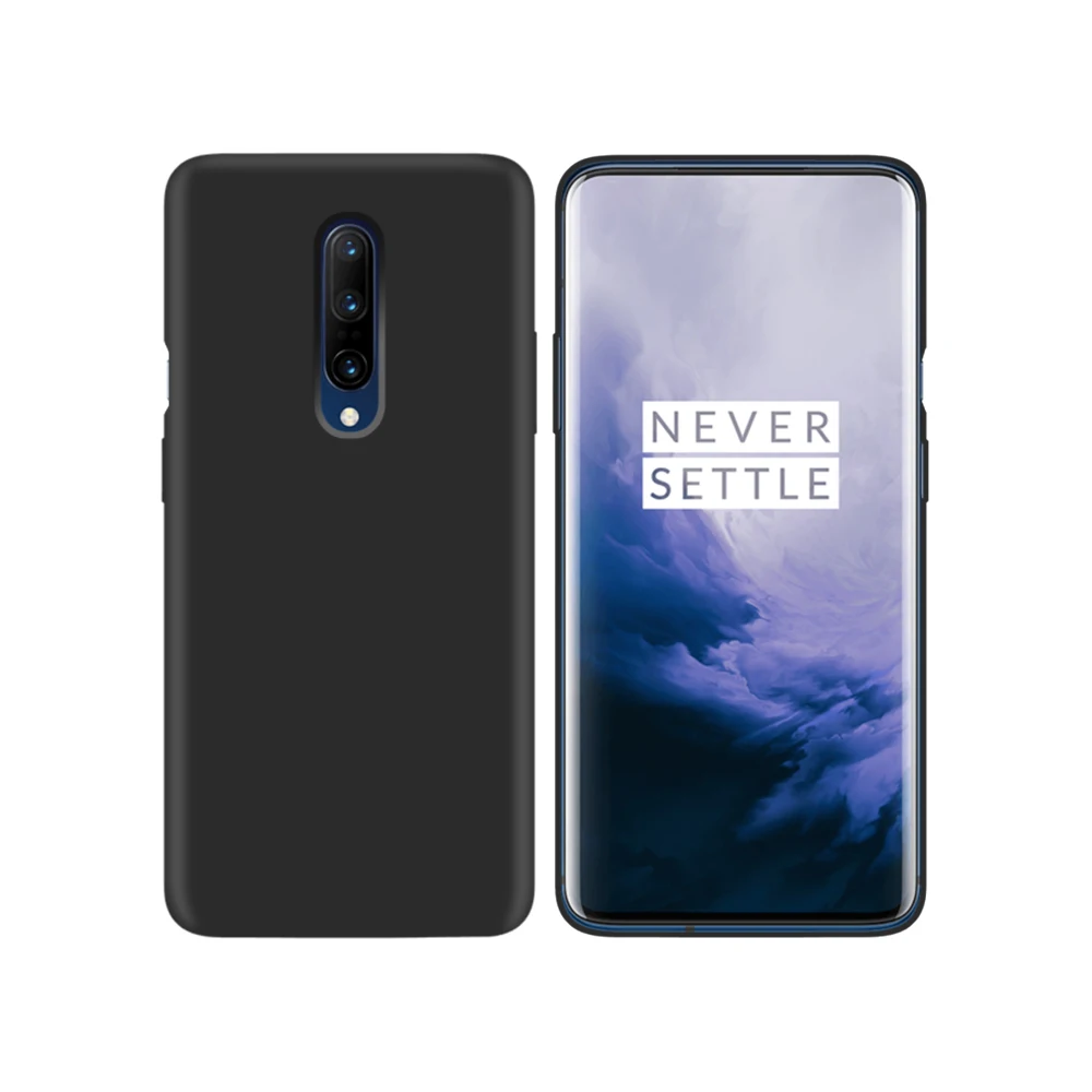 Black Для oneplus 7 Pro Чехол для oneplus 7 Pro 7Pro 6T 6 мягкий жидкий силиконовый бампер чехол для oneplus 7 противоударный полный задний Чехол - Цвет: Black