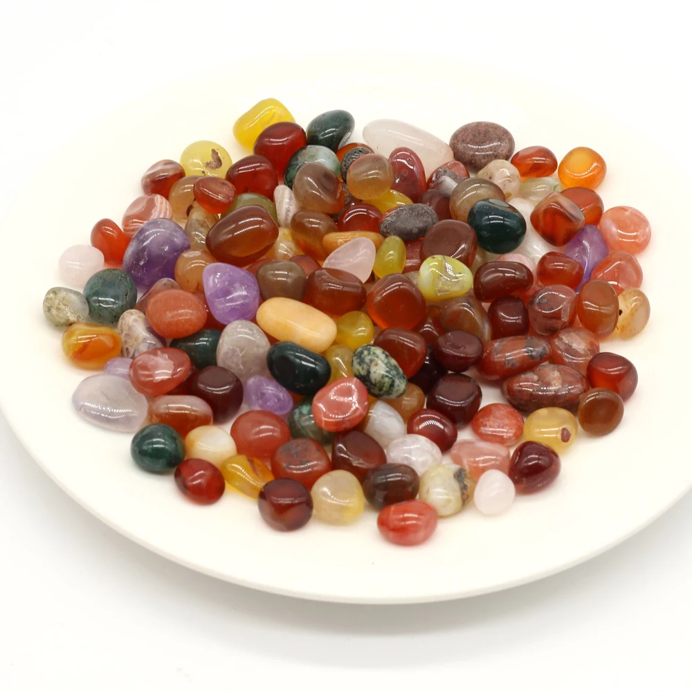 

Natural Non-porous Stone Color Rain Flower Stone Pebble Rough Quartz Mineral Specimen Gem Fish Tank Potted Home Decoration