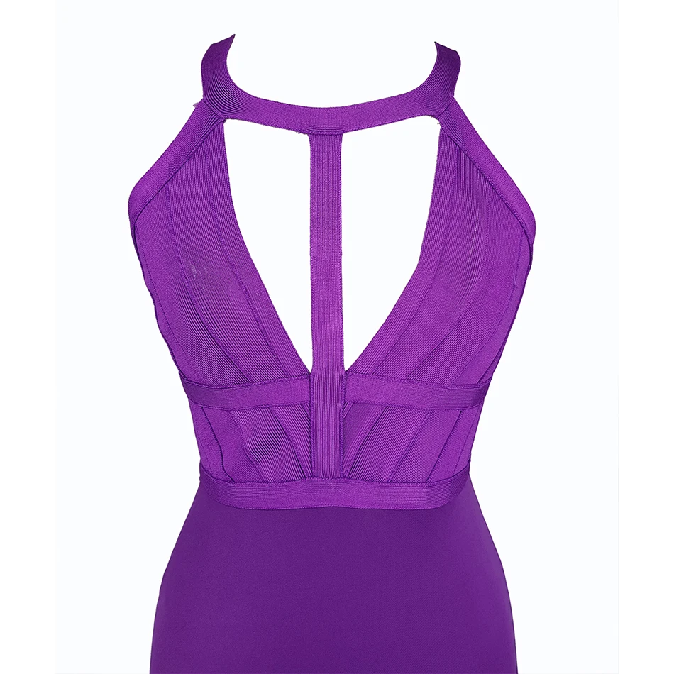 Женское весеннее Бандажное платье Amily.c фиолетовое облегающее Сетчатое с