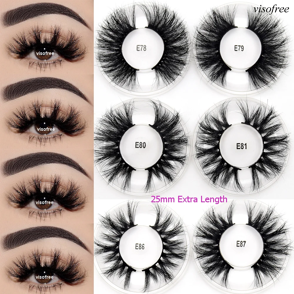 Visofree норковые накладные ресницы 25 мм ручная работа полный объем драматические