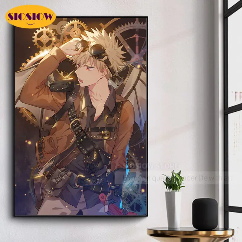 Набор для алмазной вышивки SIOSIOW 5d крестиком Bakugou Katsuki аниме-фигурка постер картина