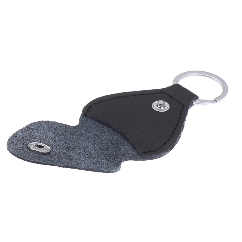 

PU Leather Key Chain Guitar Picks Holder Keychain Plectrums Bag Case Supplies