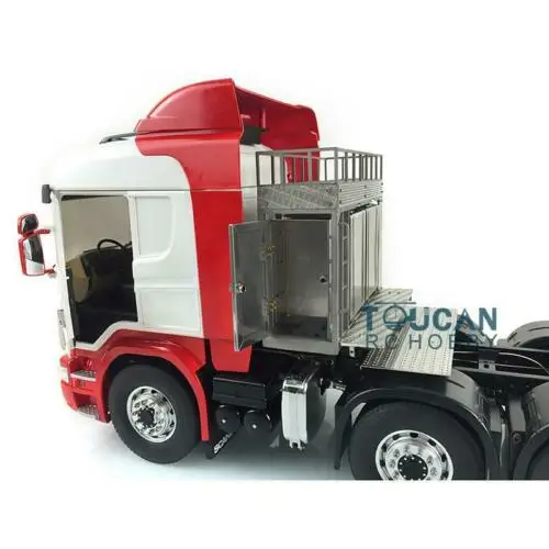1/14 LESU металлический шасси RC трактор грузовик DIY Hercules Sca 8*8 кабина Tmy
