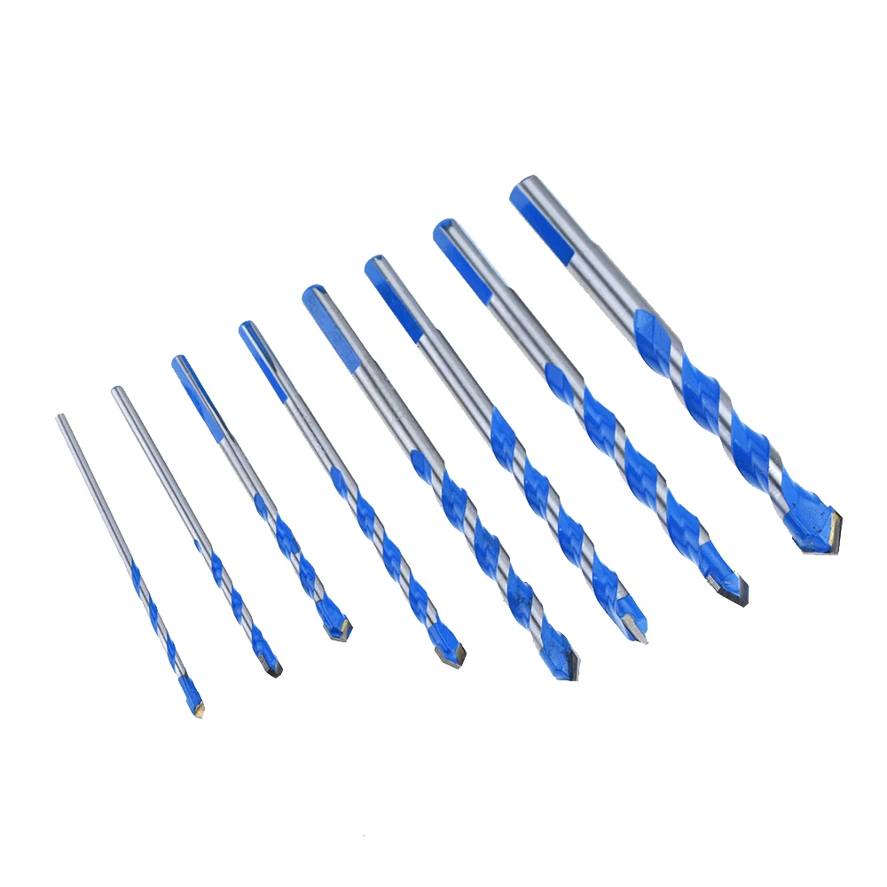 1 шт. синий 3 мм до 12 8 многофункциональное стекло сверло Twist Spade треугольные сверла