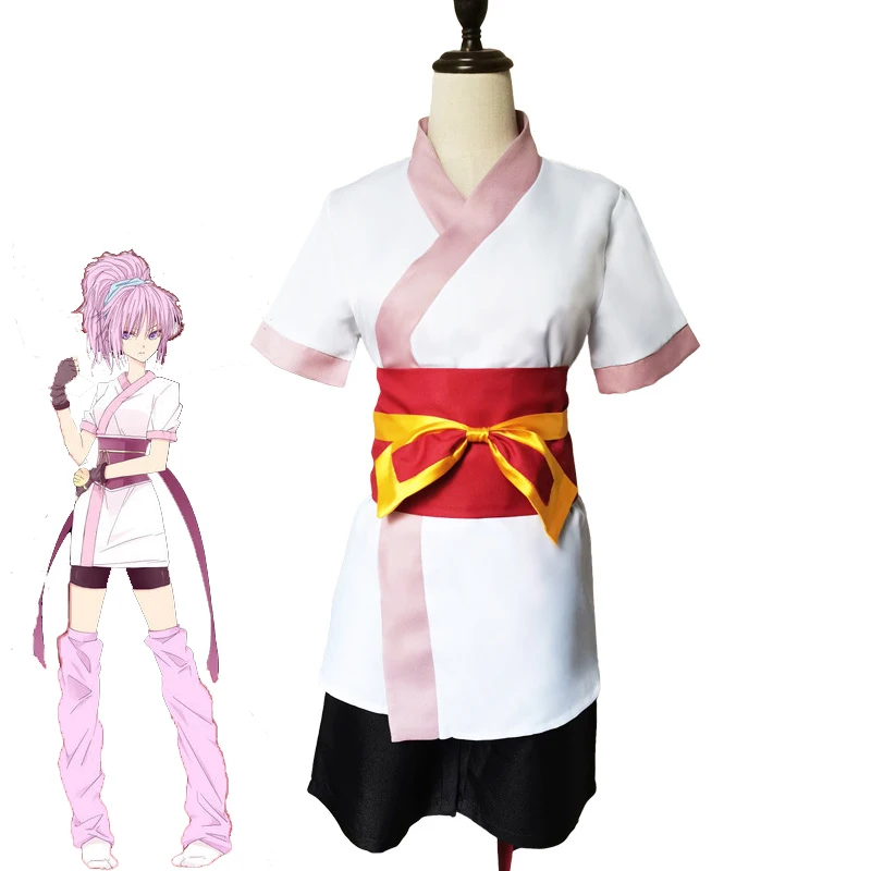 

Anime Hunter X Hunter Machi Cosplay Kimono Women Phantom Troupe Top Shorts Belt Full Set Costumes