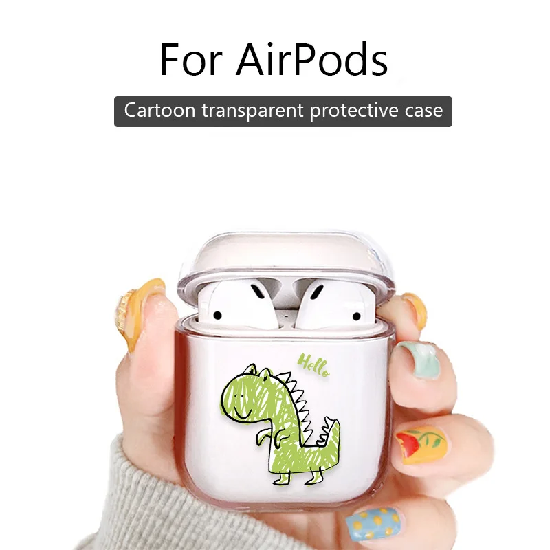 10 шт. Жесткий Чехол для Airpods милый мультяшный Прозрачный чехол AirPods 1/2 защитный